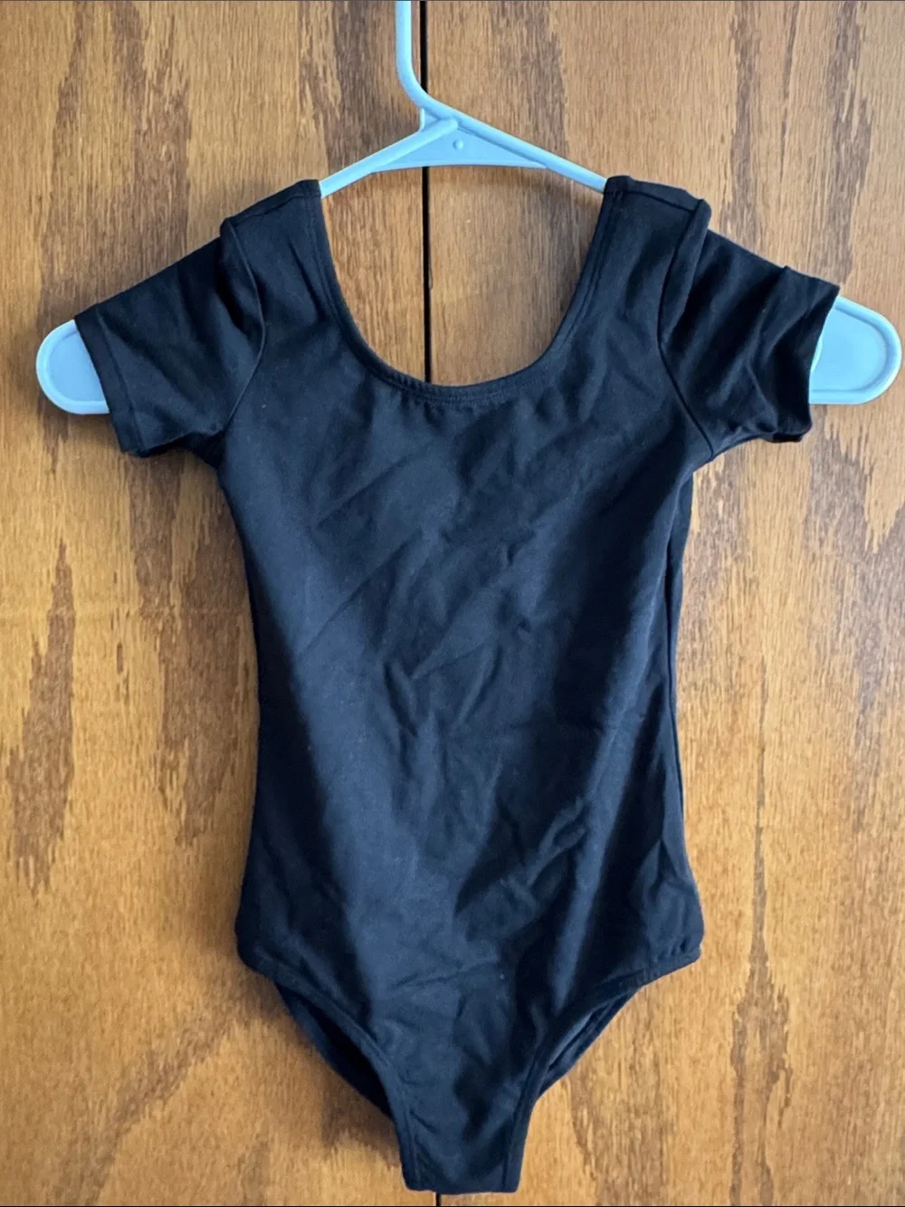 Stelle Black Short Scoop Neck Kids Bodysuit Dance Gymnastic Leotard & Skirt